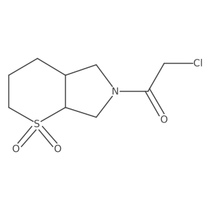 rac-(4aR,7aR)-6-(2-chloroacetyl)-octahydro-1lambda6-thiopyrano[2,3-c]pyrrole-1,1-dione结构式