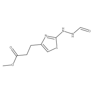 Methyl 3-[2-(2-formylhydrazino)-1,3-thiazol-4-yl]propanoate结构式