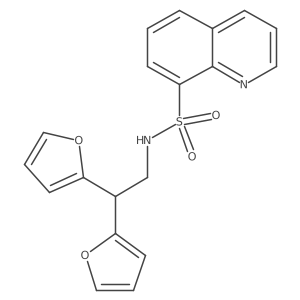N-[2,2-bis(furan-2-yl)ethyl]quinoline-8-sulfonamide结构式