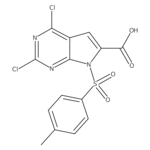 2,4-Dichloro-7-tosyl-7H-pyrrolo[2,3-d]pyrimidine-6-carboxylic acid Structure