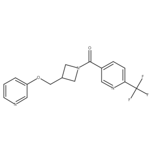 5-{3-[(Pyridin-3-yloxy)methyl]azetidine-1-carbonyl}-2-(trifluoromethyl)pyridine结构式