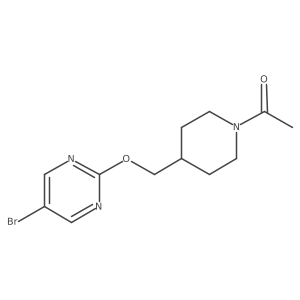 1-(4-{[(5-Bromopyrimidin-2-yl)oxy]methyl}piperidin-1-yl)ethan-1-one Structure
