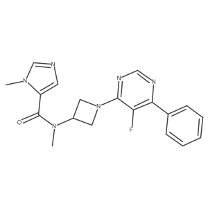N-[1-(5-fluoro-6-phenylpyrimidin-4-yl)azetidin-3-yl]-N,1-dimethyl-1H-imidazole-5-carboxamide Structure