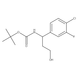 tert-butyl N-[1-(4-chloro-3-fluorophenyl)-3-hydroxypropyl]carbamate Structure