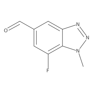 7-Fluoro-1-methyl-1H-benzo[d][1,2,3]triazole-5-carbaldehyde结构式