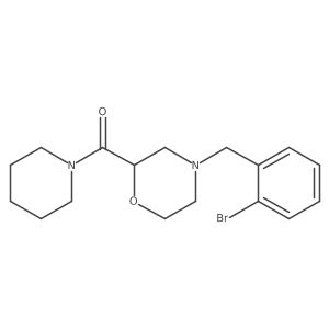 4-[(2-Bromophenyl)methyl]-2-(piperidine-1-carbonyl)morpholine结构式