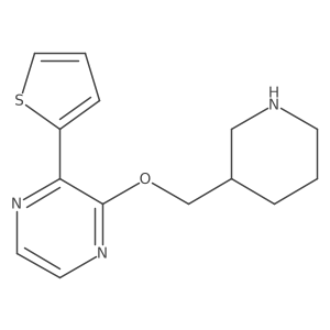 2-[(Piperidin-3-yl)methoxy]-3-(thiophen-2-yl)pyrazine Structure