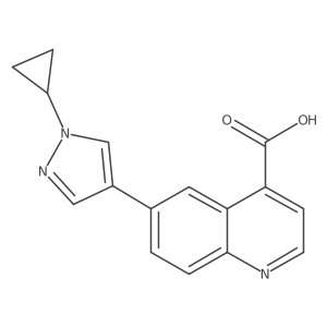 6-(1-cyclopropyl-1H-pyrazol-4-yl)-4-Quinolinecarboxylic acid Structure