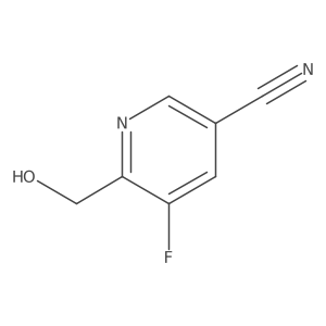 5-Fluoro-6-(hydroxymethyl)nicotinonitrile结构式