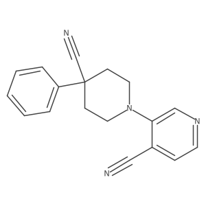 3-(4-Cyano-4-phenylpiperidin-1-yl)pyridine-4-carbonitrile结构式