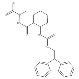 (2R)-2-{[2-({[(9H-fluoren-9-yl)methoxy]carbonyl}amino)cyclohexyl]formamido}propanoic acid结构式