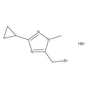 5-(bromomethyl)-3-cyclopropyl-1-methyl-1H-1,2,4-triazole hydrobromide结构式
