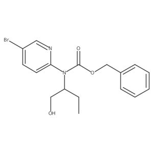 benzyl N-(5-bromopyridin-2-yl)-N-[(2R)-1-hydroxybutan-2-yl]carbamate结构式