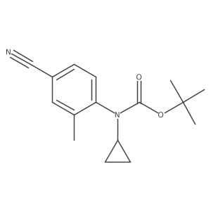 tert-butyl N-(4-cyano-2-methylphenyl)-N-cyclopropylcarbamate结构式