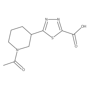 5-(1-Acetylpiperidin-3-yl)-1,3,4-thiadiazole-2-carboxylic acid结构式