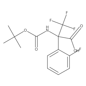 2-(tert-butoxycarbonylamino)-3,3,3-trifluoro-2-(2-fluorophenyl)propanoic acid结构式