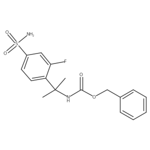 benzyl N-[2-(2-fluoro-4-sulfamoylphenyl)propan-2-yl]carbamate结构式