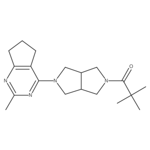 2,2-dimethyl-1-(5-{2-methyl-5H,6H,7H-cyclopenta[d]pyrimidin-4-yl}-octahydropyrrolo[3,4-c]pyrrol-2-yl)propan-1-one Structure