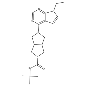 N-tert-butyl-5-(9-ethyl-9H-purin-6-yl)-octahydropyrrolo[3,4-c]pyrrole-2-carboxamide Structure