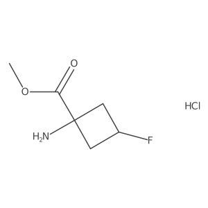 Methyl 1-amino-3-fluorocyclobutane-1-carboxylate hydrochloride结构式