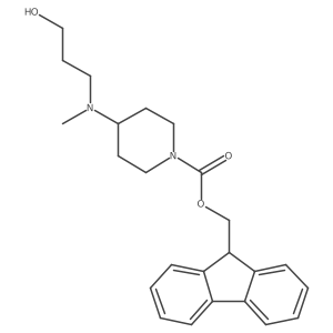 (9H-fluoren-9-yl)methyl 4-[(3-hydroxypropyl)(methyl)amino]piperidine-1-carboxylate结构式