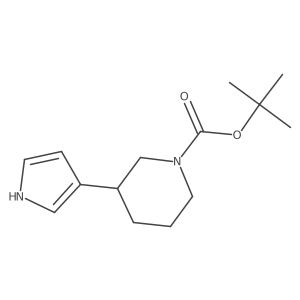 tert-Butyl 3-(1H-pyrrol-3-yl)piperidine-1-carboxylate结构式