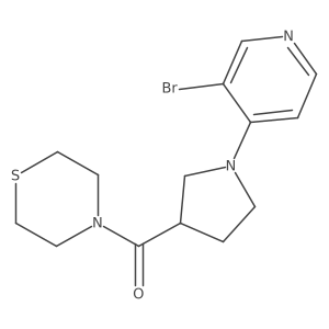 4-[1-(3-Bromopyridin-4-yl)pyrrolidine-3-carbonyl]thiomorpholine结构式