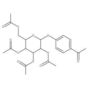 1-[4-[(2,3,4,6-Tetra-O-acetyl-I(2)-D-galactopyranosyl)thio]phenyl]ethanone结构式