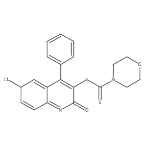 (6-chloro-2-oxo-4-phenyl-6H-quinolin-3-yl) morpholine-4-carbodithioate Structure
