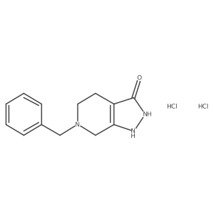6-benzyl-2,4,5,7-tetrahydro-1H-pyrazolo[3,4-c]pyridin-3-one;dihydrochloride结构式