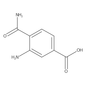 3-Amino-4-(aminocarbonyl)benzoic acid结构式