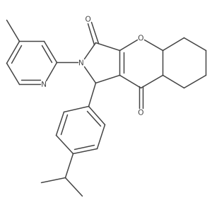 2-(4-methylpyridin-2-yl)-1-(4-propan-2-ylphenyl)-4a,5,6,7,8,8a-hexahydro-1H-chromeno[2,3-c]pyrrole-3,9-dione Structure