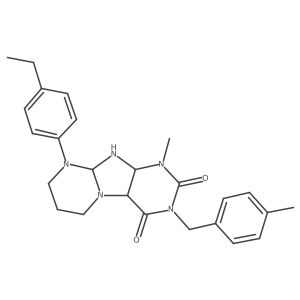 9-(4-ethylphenyl)-1-methyl-3-[(4-methylphenyl)methyl]-6,7,8,9a,10,10a-hexahydro-4aH-purino[7,8-a]pyrimidine-2,4-dione Structure