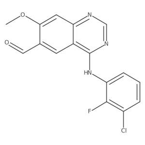 4-[(3-Chloro-2-fluorophenyl)amino]-7-methoxyquinazoline-6-carbaldehyde结构式