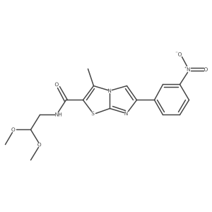 N-(2,2-dimethoxyethyl)-3-methyl-6-(3-nitrophenyl)imidazo[2,1-b][1,3]thiazole-2-carboxamide Structure