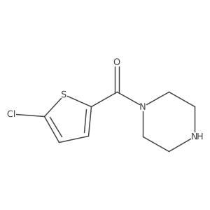1-(5-Chlorothiophene-2-carbonyl)piperazine结构式
