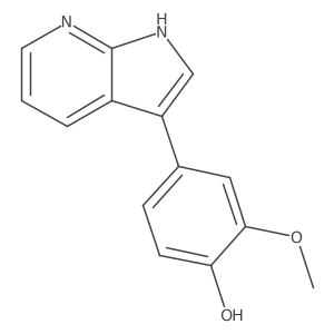 2-methoxy-4-(1H-pyrrolo[2,3-b]pyridin-3-yl)phenol结构式