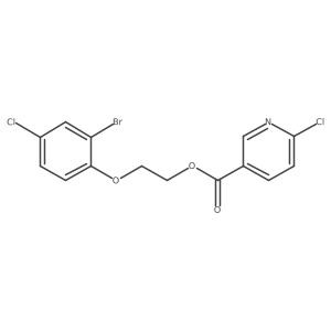 2-(2-Bromo-4-chlorophenoxy)ethyl 6-chloropyridine-3-carboxylate结构式