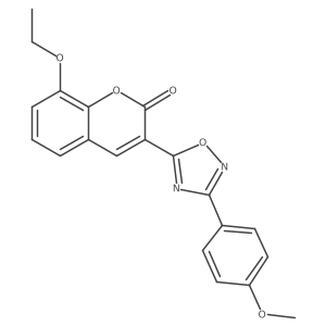 8-ethoxy-3-[3-(4-methoxyphenyl)-1,2,4-oxadiazol-5-yl]-2H-chromen-2-one Structure