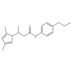 3-(3,5-dimethyl-1H-pyrazol-1-yl)-N-(4-ethoxyphenyl)butanamide Structure