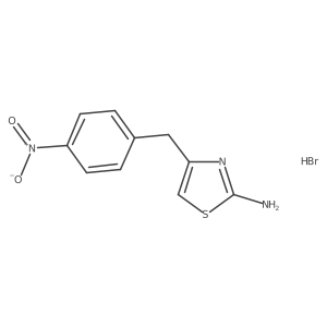4-[(4-Nitrophenyl)methyl]-1,3-thiazol-2-amine;hydrobromide结构式
