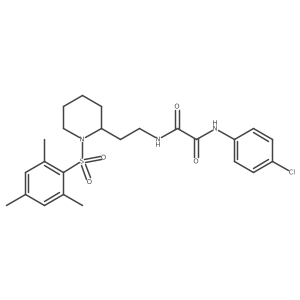 N1-(4-chlorophenyl)-N2-(2-(1-(mesitylsulfonyl)piperidin-2-yl)ethyl)oxalamide Structure