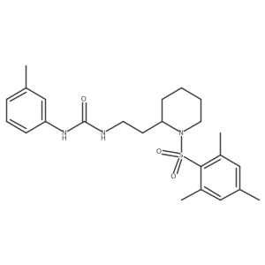 1-(2-(1-(Mesitylsulfonyl)piperidin-2-yl)ethyl)-3-(m-tolyl)urea Structure