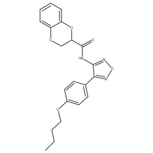 N-[4-(4-butoxyphenyl)-1,2,5-oxadiazol-3-yl]-2,3-dihydro-1,4-benzodioxine-2-carboxamide Structure