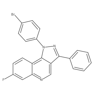 1-(4-bromophenyl)-7-fluoro-3-phenyl-1H-pyrazolo[4,3-c]quinoline结构式