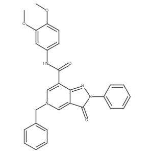 5-benzyl-N-(3,4-dimethoxyphenyl)-3-oxo-2-phenyl-3,5-dihydro-2H-pyrazolo[4,3-c]pyridine-7-carboxamide结构式