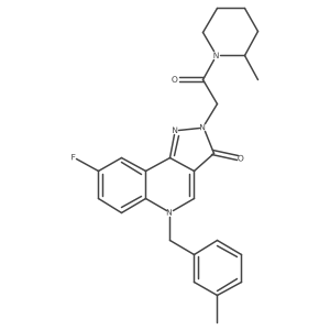 8-fluoro-5-(3-methylbenzyl)-2-(2-(2-methylpiperidin-1-yl)-2-oxoethyl)-2H-pyrazolo[4,3-c]quinolin-3(5H)-one Structure