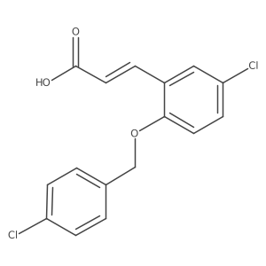 3-{5-Chloro-2-[(4-chlorophenyl)methoxy]phenyl}prop-2-enoic acid Structure