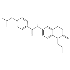 4-isopropoxy-N-(2-oxo-1-propyl-1,2,3,4-tetrahydroquinolin-6-yl)benzamide结构式