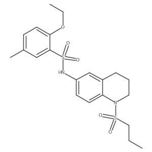 2-ethoxy-5-methyl-N-(1-(propylsulfonyl)-1,2,3,4-tetrahydroquinolin-6-yl)benzenesulfonamide Structure